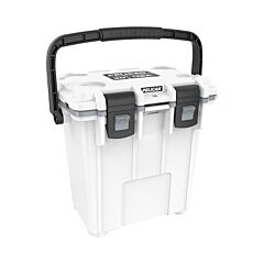 Pelican 20Q-1-Whtgry Elite Cooler, 20 Qt, 21.5 Qt Capacity, White/Gray