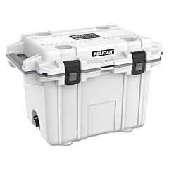 Pelican 50Q-1-Whtgry Elite Cooler, 50 Qt, 52.87 Qt Capacity, White/Gray