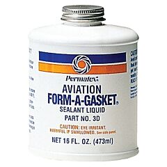 Permatex® 80017 Form-A-Gasket Sealant, No 3 Aviation, 16 Oz, Bottle, Reddish-Brown