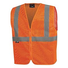 Pioneer V1025050U-M 6844U/6845U Hi-Vis Safety Vest, Medium, Orange