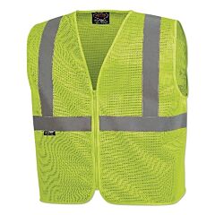 Pioneer V1025060U-M 6844U/6845U Hi-Vis Safety Vest, Medium, Green