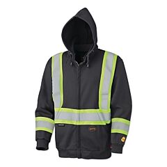 Pioneer V2570470U-3Xl 337Sfu/338Sfu Flame Resistant Zip-Style Safety Hoodie, 3Xl, Black