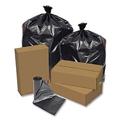 Pitt Plastics Ec222509K Eco Strong Can Liner, 7 To 10 Gal, 0.9 Mil, 22 In W X 25 In H, Black