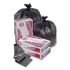 Pitt Plastics Mr43484Mk Hd Mini Roll Trash Liner, 56 Gal Glutton®, 22 µ, 43 In W X 48 In H, Black