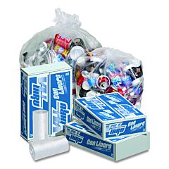 Pitt Plastics P6540Xc Vu Thru Trash Liner, 60 Gal, 1.3 Mil, 38 In W X 58 In H, Natural