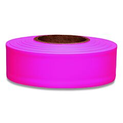 Presco Tfpg Taffeta Flagging Tape, 1-3/16 In X 150 Ft, Flourescent Pink