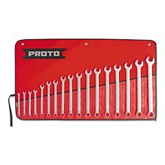 Proto® 1200Rm-T500 18 Piece Torqueplus Metric Combination Wrench Sets, 12 Points, Metric, Polish