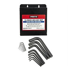 Proto® 4988M Metric Hex Key Sets, 15 Per Box, Hex Tip, Metric