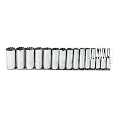 Proto® 54107 Torqueplus™ 15 Pc Deep Socket Set, 1/2 In, 12 Point