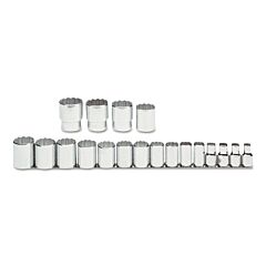 Proto® 54113 Torqueplus 19 Piece Socket Sets, 1/2 In, 12 Point