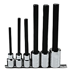Proto® 5441-6Xl 6 Piece Extra-Long Hex Bit Socket Sets, 1/2 In