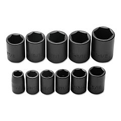 Proto® 74102 Torqueplus 11 Piece Impact Socket Sets, 1/2 In, 6 Point