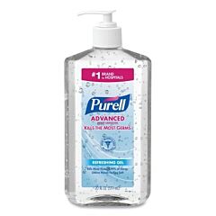 Purell® 3023-12 Advanced Hand Sanitizer Gel Bottle, Table Top Pump, 20 Fl Oz, Citrus