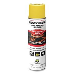 Rust-Oleum® 203025V Industrial Choice® M1600/M1800 System Precision-Line Inverted Marking Paint, 17 Oz, Hi-Vis Yellow, M1600 Solvent-Based