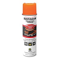 Rust-Oleum® 203027V Industrial Choice® M1600/M1800 System Precision-Line Inverted Marking Paint, 17 Oz, Fluorescent Orange, M1600 Solvent-Based