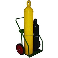 Saf-T-Cart 860-14 800 Series Cart, Holds 2 Cylinders, 6-1/2 To 9-1/2 In Dia, 14 In Semi-Pneumatic Wheels