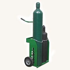 Saf-T-Cart 950-10B Cylinder Box Cart, For Oxygen And Acetylene, 13.66 In D X 24.5 In W X 43.63 In H, 10 In Semi-Pneumatic Tires