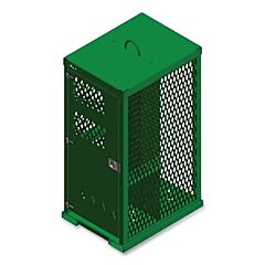 Saf-T-Cart Sts-12Fw-2-Nfl-Galv Firewall Cylinder Cage, Holds 12 Cylinders, 80 In X 33 In X 43 In