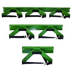Saf-T-Cart Wb-101 Wall Bracket, Single, Steel, 3 In To 10 In Dia, 3 In H X 6-1/2 In D X 14 In W, Green