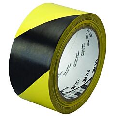 3M 021200-43181 Hazard Marking Vinyl Tape, 2 In X 36 Yd, Black/Yellow