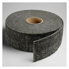 3M 048011-64421 Scotch-Brite Metal Blending Rolls, Silicon Carbide, 4 In X 30 Ft, Medium, Gray