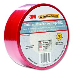 3M 051115-31842 5903 Outdoor Masking Poly Tape, 48 Mm X 54.8 M, 7.5 Mil, Red