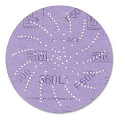 3M 051131-01705 Xtract Hookit Film Disc 360L, Aluminum Oxide, 5 In Dia, P240