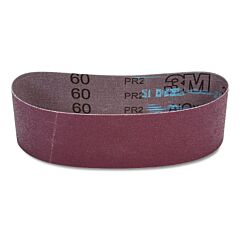 3M 051144-27498 340D Cloth Belt, 3 In W X 21 In L, 60 X-Weight, Film-Lok, Single Flex, Aluminum Oxide, Portable Belt Sander
