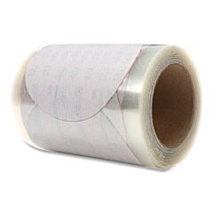 3M 051144-84180 Microfinishing Psa Film Disc Rolls, Aluminum Oxide, 5 In Dia, 220 Grit, Psa