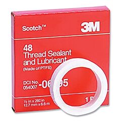 3M 054007-06195 Scotch® Thread Sealant And Lubricant 48, 1/2 In W X 7 Yd L, White