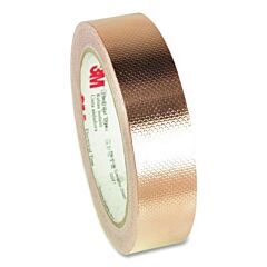 3M 054007-27531 Embossed Copper Foil Emi Shielding Tapes, 18 Yd L, 1 In W, Copper