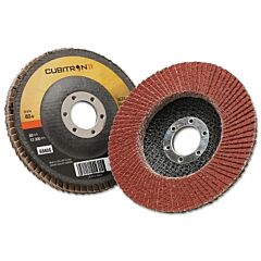 3M 076308-64406 Cubitron™ Ii 969F Flap Disc, Ceramic Grain, 4-1/2 In Dia, 7/8, 40+ Grit, 13300 Rpm