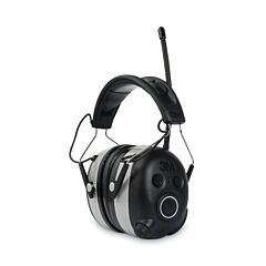 3M 076308-72653 Worktunes™ Connect + Am/Fm Hearing Protectors With Bluetooth® Technology, 24 Db, Gray, Over The Head