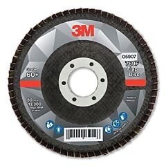 3M 638060-05907 Flap Disc, 4.5 In X 7/8 In, 769F T29, 60+ Grit