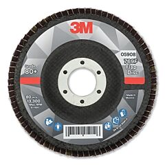 3M 638060-05908 Flap Disc, 4.5 In X 7/8 In, 769F T29, 80+ Grit