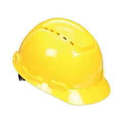 3M H-702Sfv-Uv Securefit™ Hard Hat, Ratchet Suspension W/Uvicator, Cap, Vented, Yellow