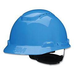 3M H-703Sfv-Uv Securefit™ Hard Hat, Ratchet Suspension W/Uvicator, Cap, Vented, Blue
