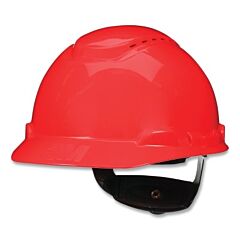 3M H-705Sfv-Uv Securefit™ Hard Hat, Ratchet Suspension W/Uvicator, Cap, Vented, Red