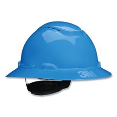 3M H-803Sfv-Uv Securefit™ Hard Hat, Ratchet Suspension W/Uvicator, Full Brim, Vented, Blue