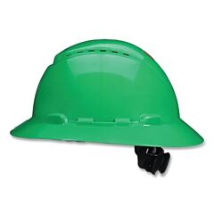 3M H-804Sfv-Uv Securefit™ Hard Hat, Ratchet Suspension W/Uvicator, Full Brim, Vented, Green