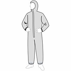 Permagard 18127 Coveralls Attached Hood W/Elastic Wrists & Ankles, Zipper Front Closure With Storm Fly, Size 2X-Large