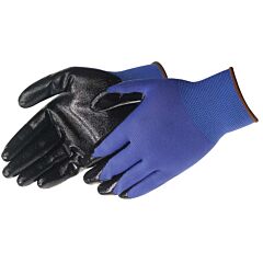 Liberty Safety 4631Q/Bl 13 Gauge, 100% Blue Nylon Shell Gloves, Black Nitrile Palm, Size X-Large