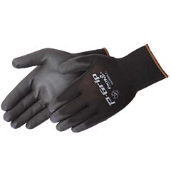 Liberty Safety 4638Bk 13 Gauge, 100% Black Nylon Shell Gloves, Black Pu Palm, Vend Packed, Size Small