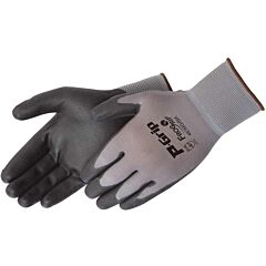 Liberty Safety 4639G/Bk 13 Gauge, 100% Gray Nylon Shell Gloves, Black Pu Palm, Vend Packed, Size X-Large