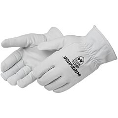 Liberty Safety 6897 Quality Grain Goatskin Drivers Gloves, Ansi A4 Aramid Cut Liner, Keystone Thumb, Shirred Elastic Back, Rolled Cuff, Size Large