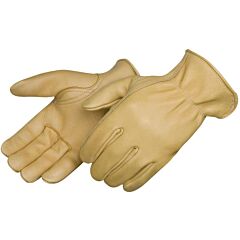Liberty Safety 6918 Premium Grain Deerskin Drivers Gloves, Keystone Thumb, Unlined, Shirred Elastic Back, Rolled Cuff, Size X-Small