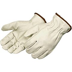 Liberty Safety 7017 Regular Grain Pigskin Drivers Gloves, Keystone Thumb, Unlined, Shirred Elastic Back, Size X-Small