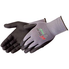 Liberty Safety F4600 G-Grip, 15 Gauge, 100% Gray Nylon Shell Gloves, Black Micro-Foam Nitrile Palm, Vend Packed, Size Small
