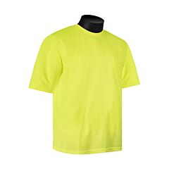 Liberty Safety N16600G Hivizgard T-Shirt, Lime Green Open Weave Mesh Fabric, Chest Pocket, Size Large