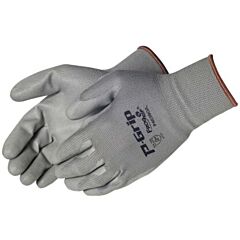 Liberty Safety P4639G Gray Nylon/Polyester Shell Gloves, Gray Pu Palm, Size Small